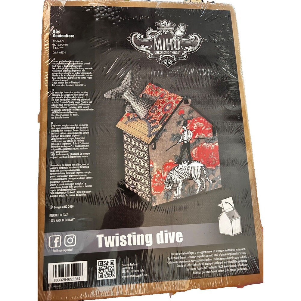 MIHO Unexpected Things Twisting Dive Decorative Storage Box NEW Sealed Italy
